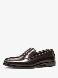 Mocassins à enfiler en cuir de vache pour homme chaussures de bal de mariage