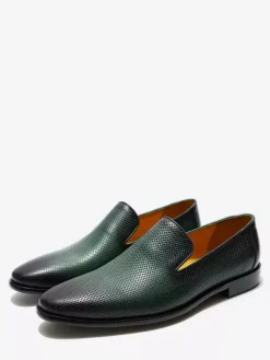 Mocassins à enfiler pour hommes chaussures d'affaires en cuir tressé chaussures de bureau formelles pour hommes
