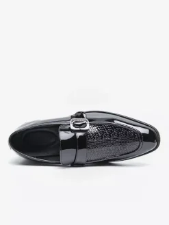 Mocassins à enfiler pour hommes chaussures décontractées noires pour mariage travail formel bout pointu pour smoking