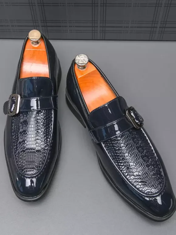 Mocassins à enfiler pour hommes chaussures décontractées noires pour mariage travail formel bout pointu pour smoking