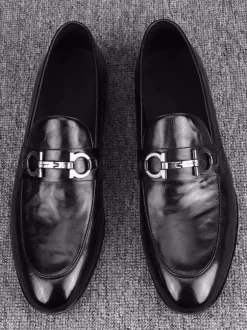 Mocassins à enfiler pour homme chaussures décontractées en cuir