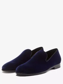Mocassins à enfiler pour hommes bout rond en velours chaussures légères et résistantes à l'usure talons bas chaussures Penny