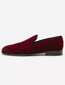 Mocassins à enfiler pour hommes bout rond en velours chaussures légères et résistantes à l'usure talons bas chaussures Penny