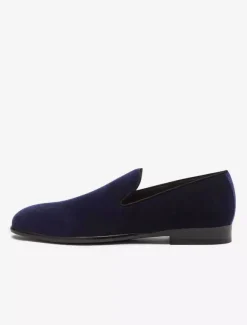 Mocassins à enfiler pour hommes bout rond en velours chaussures légères et résistantes à l'usure talons bas chaussures Penny
