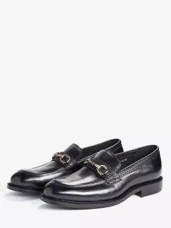Mocassins à mors pour homme chaussures habillées à enfiler en cuir véritable pour le travail