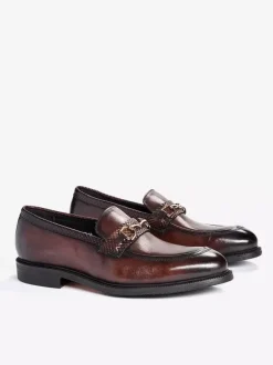 Mocassins à mors pour homme chaussures habillées à enfiler en cuir véritable pour le travail
