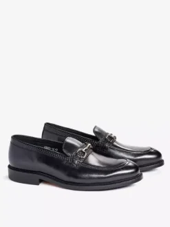 Mocassins à mors pour homme chaussures habillées à enfiler en cuir véritable pour le travail