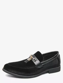 Mocassins à pampilles en daim pour hommes mocassins à enfiler chaussures à talons bas chaussures confortables
