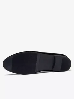 Mocassins à pampilles pour hommes mocassins à enfiler en daim bout rond talon bas et bloc