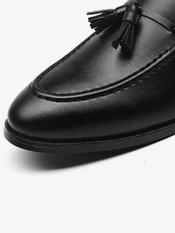 Mocassins à pampilles pour hommes chaussures plates à bout pointu décontractées