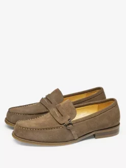 Mocassins Penny Loafer à bout rond en cuir pour homme