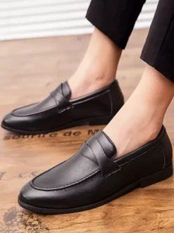 Mocassins Penny Loafer en cuir PU pour homme