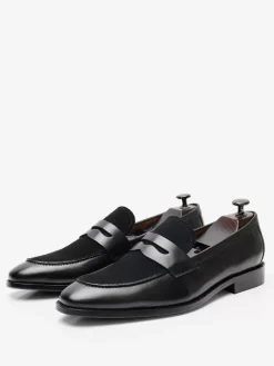 Mocassins Penny pour hommes chaussures de mariage en cuir suédé motif artistique