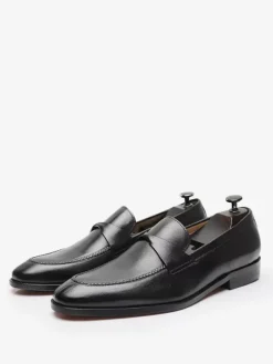 Mocassins Penny pour hommes chaussures de bal et de mariage en cuir de vache à enfiler