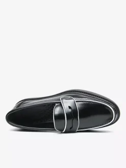 Mocassins à plateforme en cuir pour hommes chaussures confortables pour le travail et les affaires.