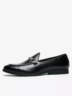 Mocassins pour hommes chaussures décontractées respirantes à bout pointu en cuir