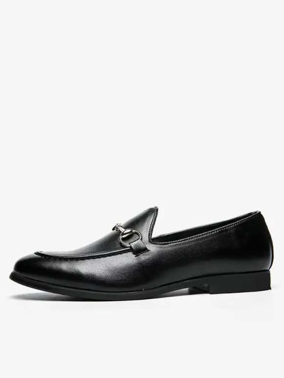 Mocassins pour hommes chaussures décontractées respirantes à bout pointu en cuir