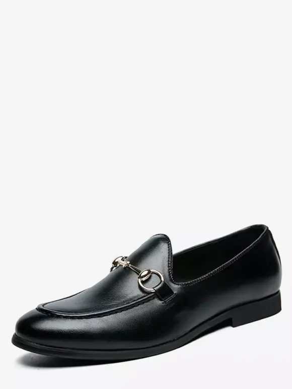 Mocassins pour hommes chaussures décontractées respirantes à bout pointu en cuir