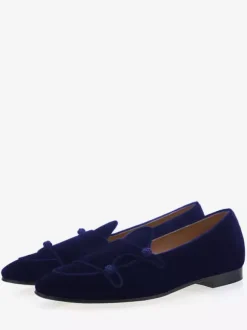 Mocassins velours noir pour hommes Chaussures de Mariage Soirée bout rond