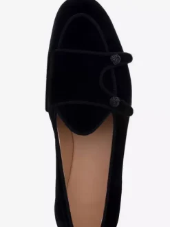 Mocassins velours noir pour hommes Chaussures de Mariage Soirée bout rond