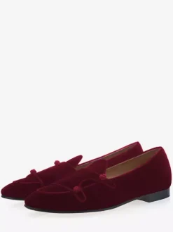 Mocassins velours noir pour hommes Chaussures de Mariage Soirée bout rond