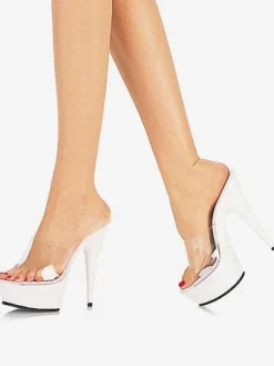 Mules sexy talon haut plateforme chaussures pole danse