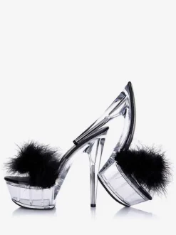 Mules sexy talon haut plateforme chaussures pole danse
