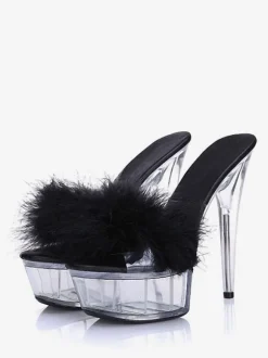 Mules sexy talon haut plateforme chaussures pole danse
