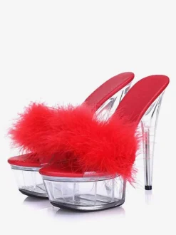 Mules sexy talon haut plateforme chaussures pole danse