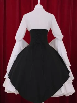 Multicolor Lolita Robe Classique boutons Manches Longues Déguisements Halloween