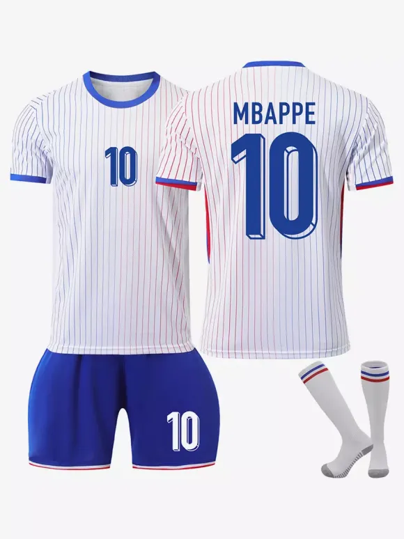 NO.7 GRIEZMANN NO.10 MBAPPÉ EURO Team Away Jersey Ensemble 3 pièces pour hommes