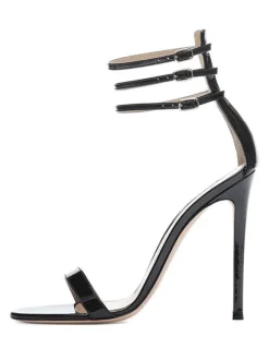 Noir Robes 2026 Sandals Talon Haut Chaussures De Soirée Femmes Orteil Nu Larcet À Cheville Chaussures Sandales