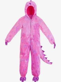 Noël Cadeau Enfants Costumes Rose Violet Dinosaure Polyester Combinaison Costume De Vacances Halloween