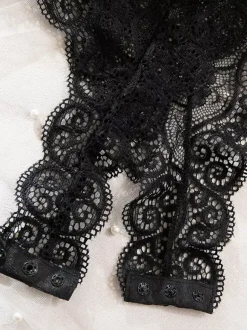 Nuisettes en dentelle noires gainantes et sexy pour femmes