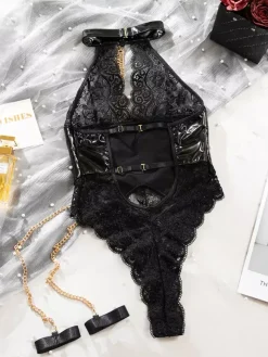 Nuisettes en dentelle noires gainantes et sexy pour femmes