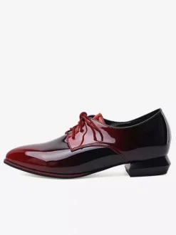 Oxfords Academic Ombre Toe Pointed Toe Chaussures décontractées pour femmes