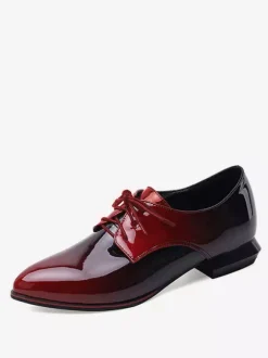Oxfords Academic Ombre Toe Pointed Toe Chaussures décontractées pour femmes