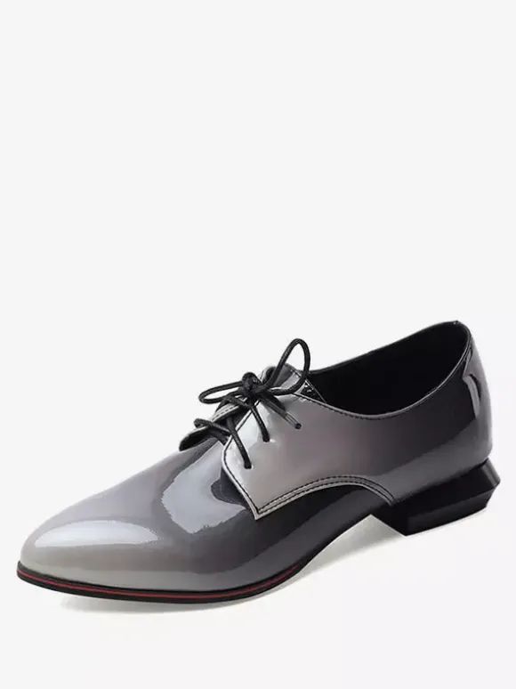 Oxfords Academic Ombre Toe Pointed Toe Chaussures décontractées pour femmes