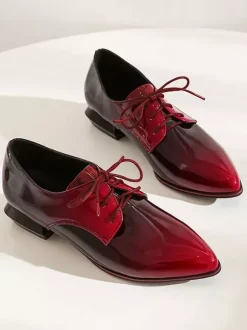 Oxfords Academic Ombre Toe Pointed Toe Chaussures décontractées pour femmes