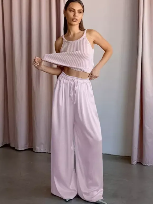 Pantalon abricot taille haute