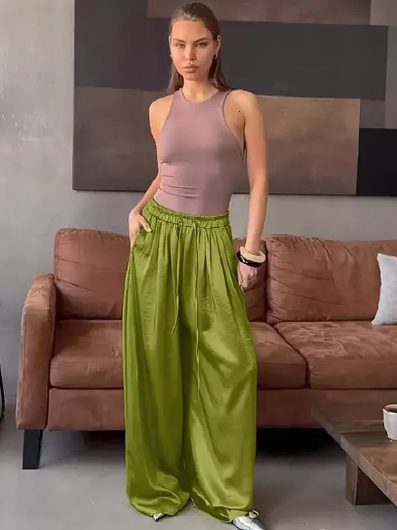 Pantalon abricot taille haute