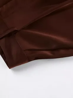 Pantalon marron taille haute