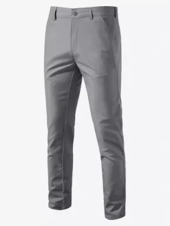 Pantalon pour homme Pantalon léger et chic à taille naturelle avec poches