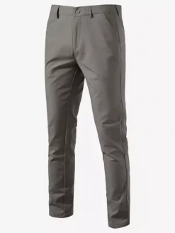 Pantalon pour homme Pantalon léger et chic à taille naturelle avec poches