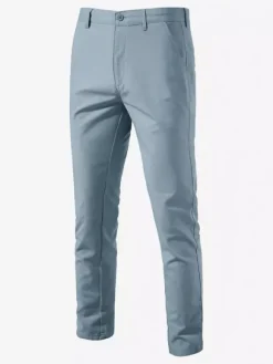Pantalon pour homme Pantalon léger et chic à taille naturelle avec poches