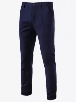 Pantalon pour homme Pantalon léger et chic à taille naturelle avec poches