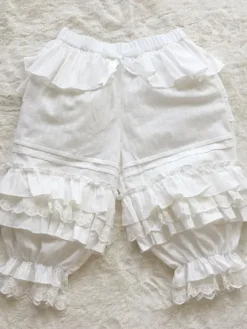 Pantalon Sweet Lolita Pantalon en vrac jacquard blanc lolita Déguisements Halloween
