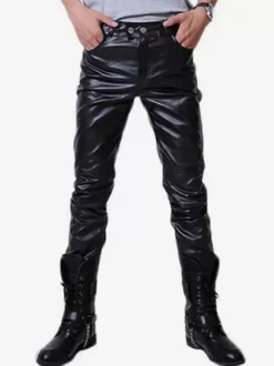 Pantalon Homme Chic Naturel Taille Droite Pantalon Homme Doré