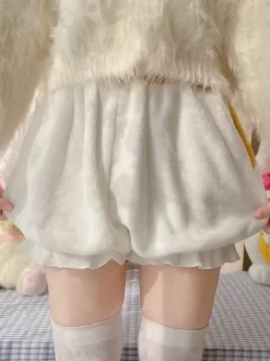 Pantalon Lolita Bloomers Lolita à volants de style ROCOCO blanc