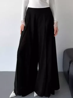 Pantalon noir taille haute